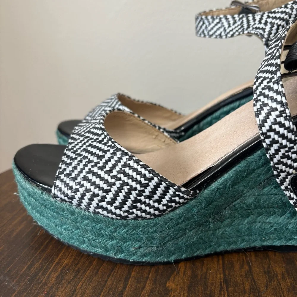 Vintage Stuart Weitzman Espadrille Wedge Platforms 39 - Picture 4 of 9